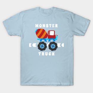 Vector illustration of monster truck with cartoon style. T-Shirt